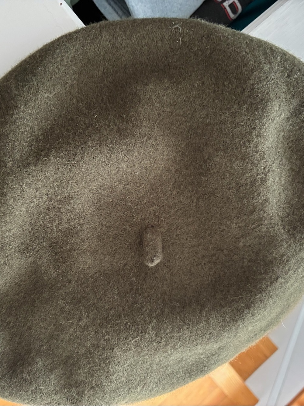 Pure wool green beret hat